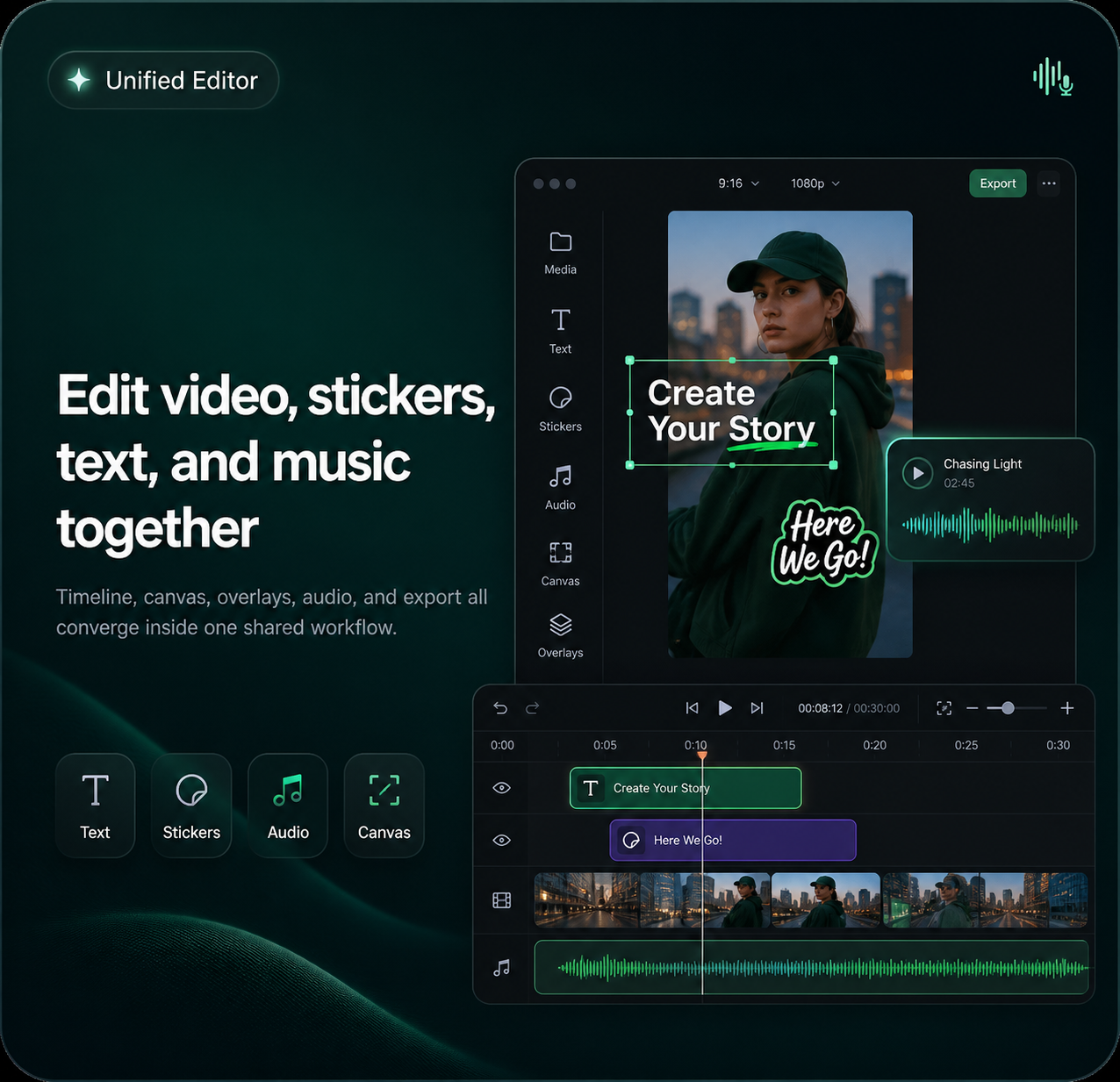 Unified video editor